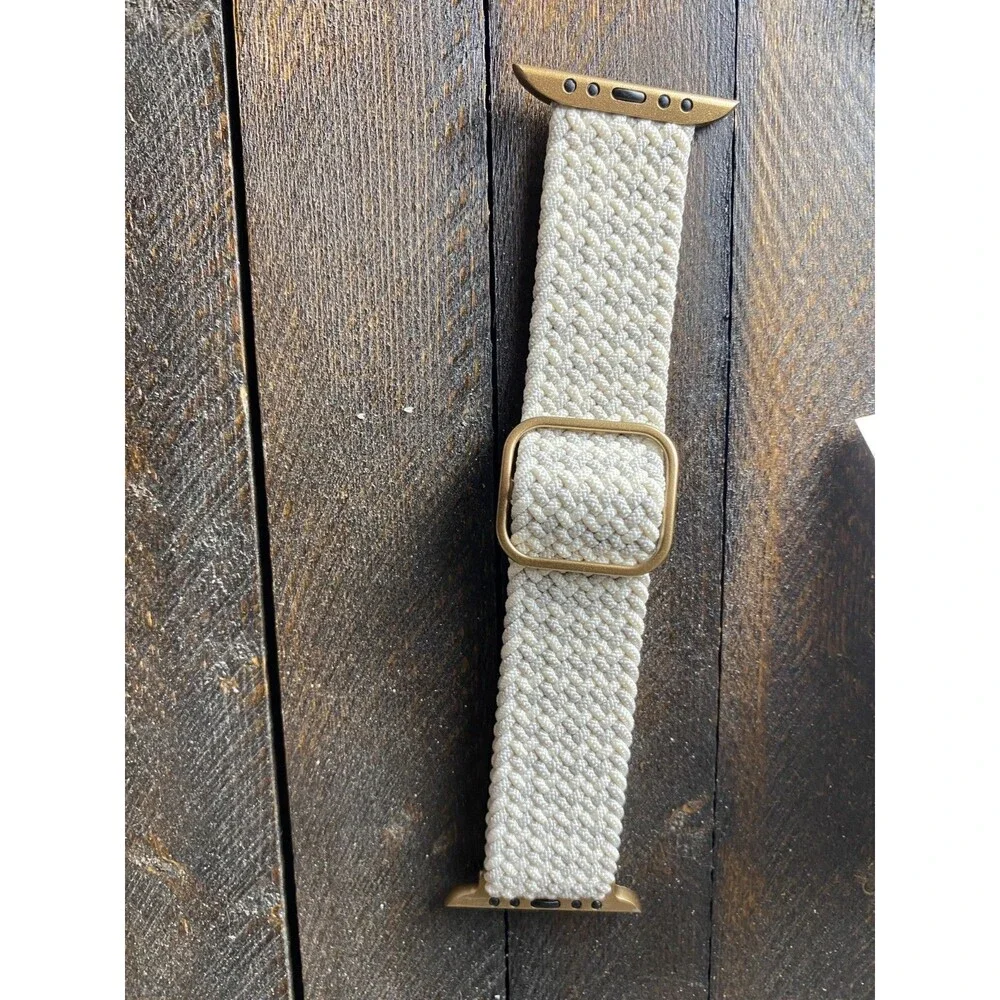 Heyday Apple Watch Knit Band Stretchy Adjustable Stone White 42- 49mm